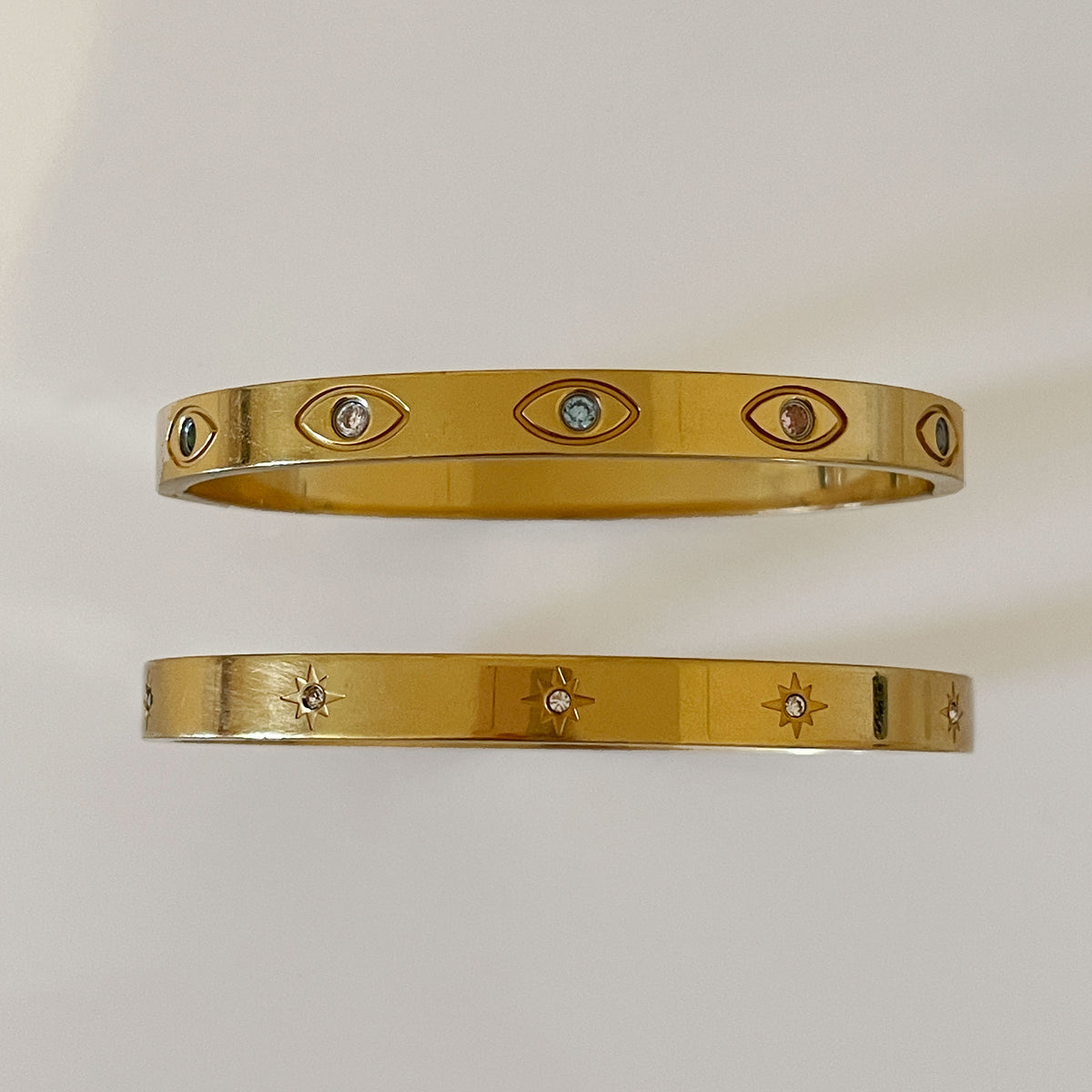 Gold Celestial Bangle | Waterproof | Stainless Steel