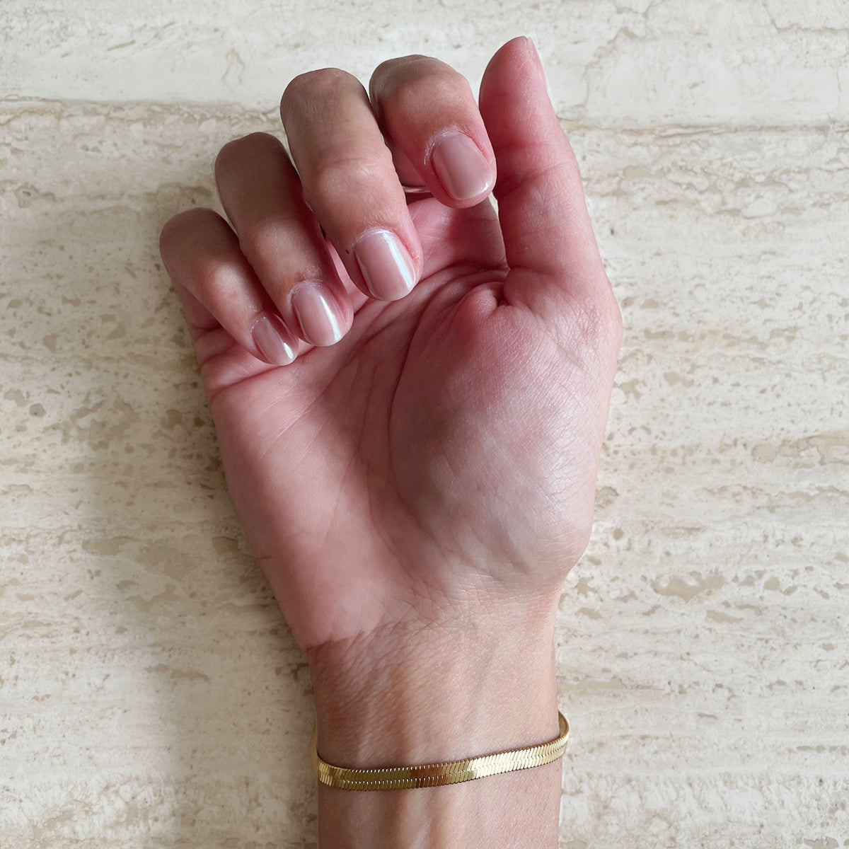 Gold Herringbone Bracelet | Waterproof | Stainless Steel