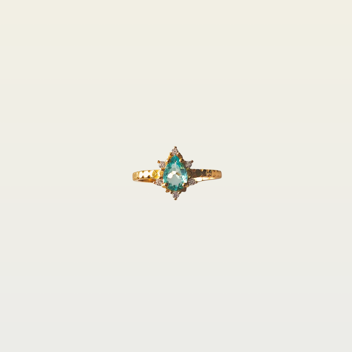 Apatite Ring | Blue Apatite Stone | 14K Gold Vermeil