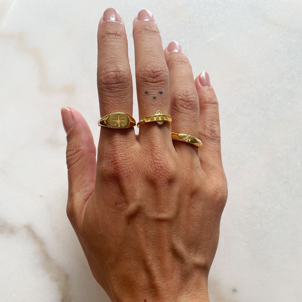 Baby Ring | Dainty14K Gold Vermeil & 925 Sterling Silver