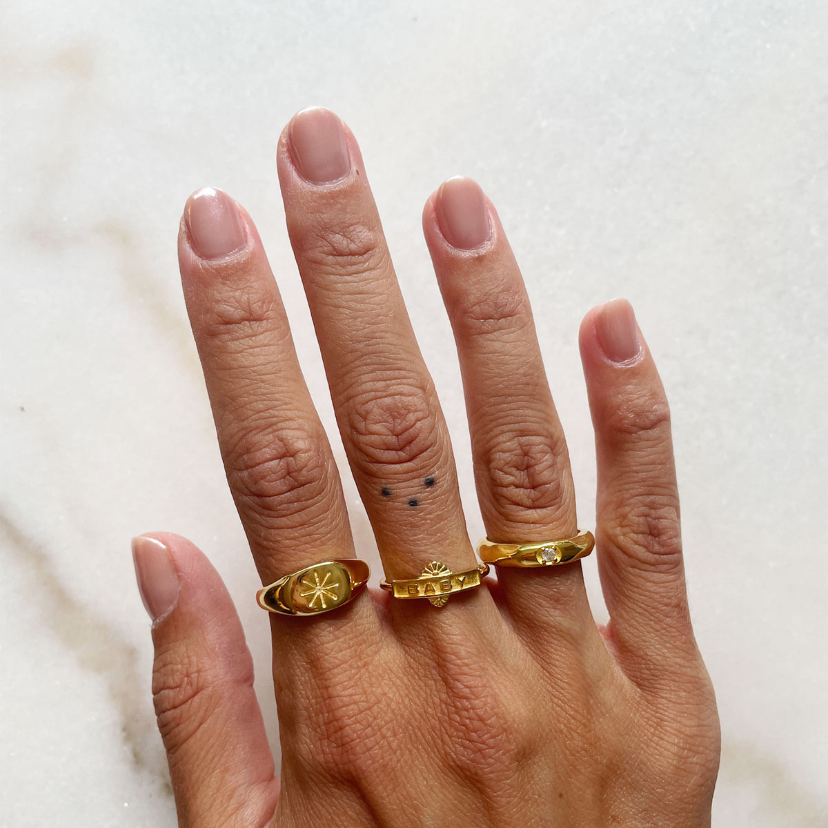 Baby Ring | Dainty14K Gold Vermeil & 925 Sterling Silver